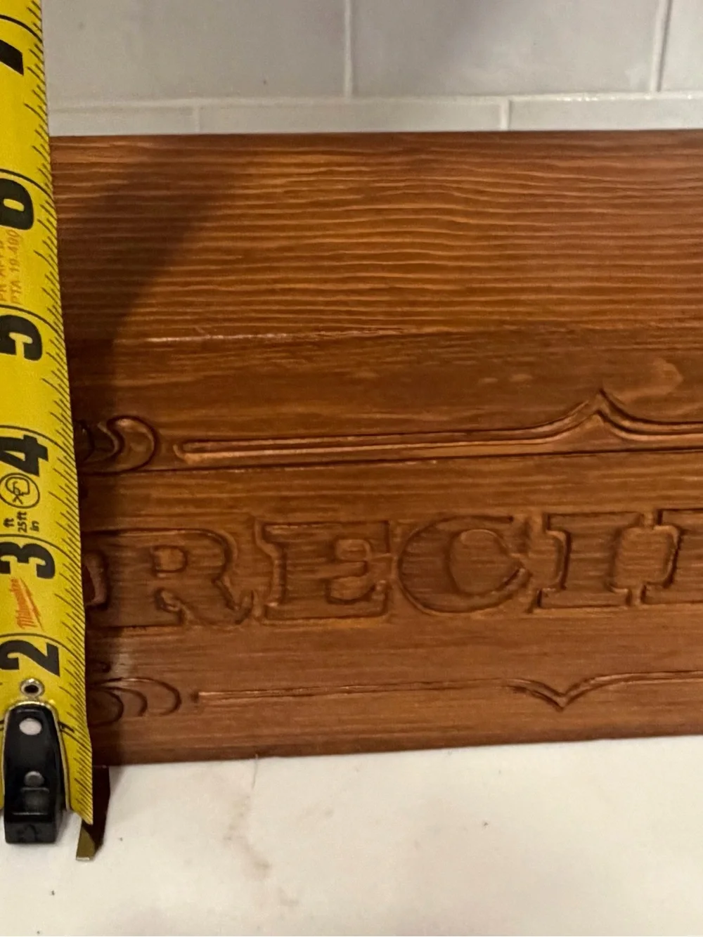 Vintage Wood Engraved 